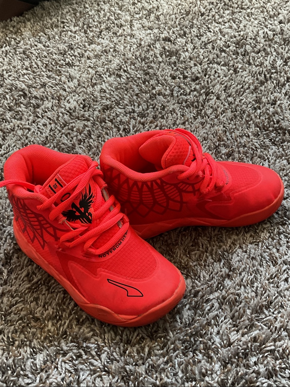 Kids Red Athletic Sneakers - Lightweight Performance Shoe